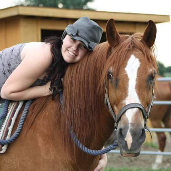 Cherie on horseback